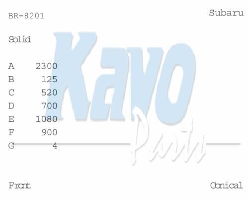 KAVO PARTS Тормозной диск BR-8201
